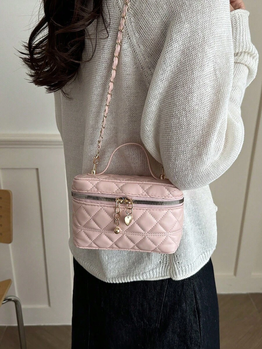 Lightweight Mini Chain Bag Quilted Handbag Bucket Bag Suitable For Girls College Students And Office Workers