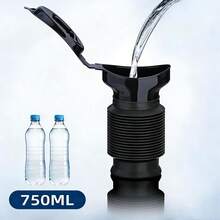 Pee Bottles For Men, Adjustable Emergency Urinal, Car Pee Bottle For Men And Women, 2-Piece Set Portable Toilet For Car, Shrinkable Personal Mobile Toilet,Urine Bottle - Black - View 3
