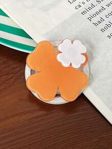 1pc Refreshing Green Leaf & Rotating Flower Magnetic Retractable Mobile Phone Desktop Stand, Suitable As Holiday Gift For Sisters, Girlfriends And Classmates (Used With Magnetic Ring For More Secure Attachment) - Green Leaves - View 8
