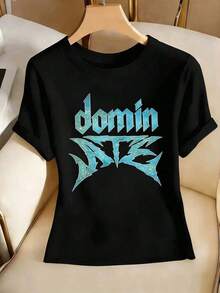 Oversized Graphic Tee In Urban Style, Premium Fabric, Bold Print, Urban Hip-Hop Style, Breathable. Everyday Wear - Black - View 3