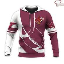 Virginia Tech Hokies Maroon White 3D Hoodie - Nhiều màu - Xem 2