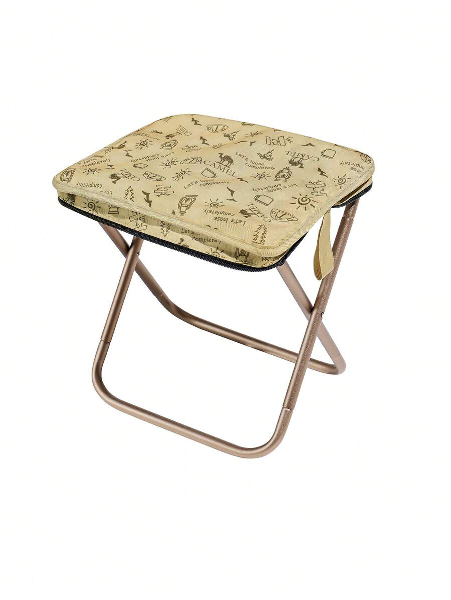 CAMEL CROWN Outdoor Folding Chair, Portable Folding Stool For Train Travel, Camping - Printed Khaki - View 1