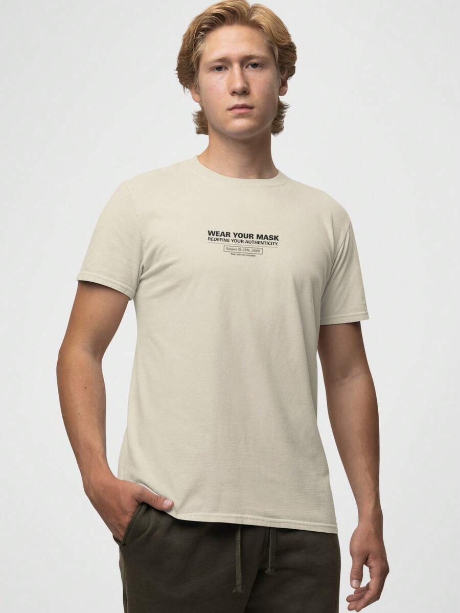Aveloz Authenticity Men's T-Shirt, Comfortable, 100% Cotton - Putih Gading - View 1
