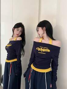 Women Tops - Navy Blue - View 8