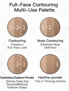 Too Cool For School 3-Color Contour Palette Contour, Highlight, Side Contour, Nose Contour, Eyeshadow All-In-One Palette - #1.5 Neutral White - View 4