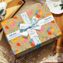Giấy Kraft một mặt in họa tiết bánh sinh nhật, khổ 5m, kích thước 43cm*5m, dày dặn, thích hợp để tự làm quà sinh nhật, trang trí tiệc sinh nhật, dùng được cho cả nam và nữ. - Bánh kem nhiều màu sắc - 5m - Xem 2