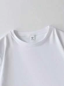Camiseta blanca de manga corta, cuello redondo, casual y holgada con estampado de diente de león, para talla grande, para veranoPure-Cotton - Blanco - Ver 7