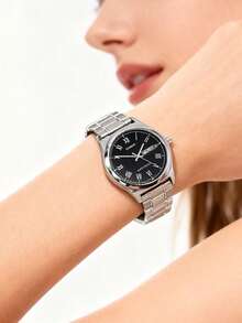 情侣石英表套装，3ATM防水不锈钢休闲正装腕表，CASIO MTP-V006D-7B LTP-V006D-7B MTP-V006D-1B LTP-V006D-1B - 黑色 - 查看 4