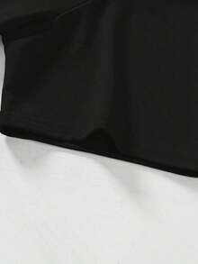 Disney Men's Fashionable Crew-Neck T-Shirt With Classic Black-And-White Retro Cartoon Print, Featuring Mickey Mouse And Donald Duck With A Fist-Greeting Motif, Made Of Twill Fabric, Simple And Versatile In Styling. - màu đen - Xem 5