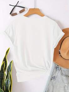 Camiseta de manga corta para mujer, de estilo vibrante y reconfortante, con estampado divertido de puño de girasol de JUNETEENTH, tela cómoda y transpirable, camiseta casual de cuello redondo para el verano, diseño divertido para uso diario, adecuada para citas con amigas y eventos de junio, disponible en tallas S-XXL. - Blanco - Ver 3