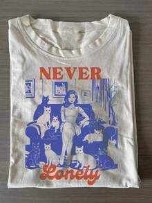 Camiseta de Moda para Mujer - Top de Algodón, Estampado Divertido y Elegante de Gato Meme, Camiseta Casual y Cómoda para Hombres y Mujeres, Ropa de Mujer Moderna y Confortable, Sorpresa Limitada para el Día de San Valentín, Regalo para Novia, Regalo Romántico, Blusas de Mujer para Viajes, Camisas de Mujer, Vestidos Casuales para Mujer, Camisetas Deportivas Y2K para Mujer, Camisetas de Verano, Ropa de Mujer, Perfecta para Uso Diario. - Blanco - Ver 6