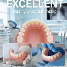 Unisex Upper And Lower Denture Set Easy Wearing Instant Simulated Prosthesis Comfortable For Daily Gathering Travel And All Year Round Use - It Can Replace Damaged Teeth - View 2