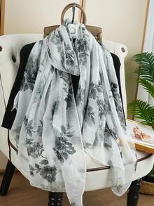 1 chiếc khăn choàng dài ngoài trời 80*180CM, khăn choàng in họa tiết thời trang mới, khăn quàng cổ sang trọng đa năng dành cho nữ. - Nhiều màu - Xem 1