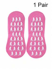 Non-Slip Gel Invisible Socks, Indoor Home Socks, Early Education Parent-Child Socks, Lightweight Trampoline Yoga Socks, Ultra Non-Slip Polyester Fiber Material, High Elasticity Compression Socks, Reusable, Suitable For Indoor Floors, All Seasons - Multicolor - View 23
