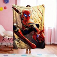 1pc Retro Cartoon Style Throw Blanket,S-Pider-Man Print Blanket,Cartoon Character Printed Blanket,All-Season Universal Nap Blanket,Character Home Decor Blanket,Modern Fashion Gift Suitable For Home Bedroom Bed Sofa Office Lunch Break Cover Picnic Blanket - Nhiều màu - Xem 3