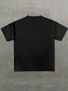 T Shirt Print ,Graphic-Cotton Tees Size Plus,Anti Social Club Graphic Cropped T-Shirt For Boys And Girls Men, Women All Ages Family T-Shirt Letter New Streetwear Clothing Harajuku T-Shirt Cotton Half Sleeve Tee, Y2K Style Casual Cotton Classic Crewneck Design Tee,Y2K,Oversized Shirt - màu đen - Xem 2