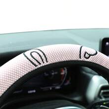 Cartoon Cute Rabbit Steering Wheel Cover, 38cm Universal Ice Silk Elastic No Inner Ring Steering Wheel Protective Cover, Comfortable Feel All Season Universal Steering Wheel Cover - Rabbit-shaped Elastic Handlebar Grips Without Inner Ring - View 3