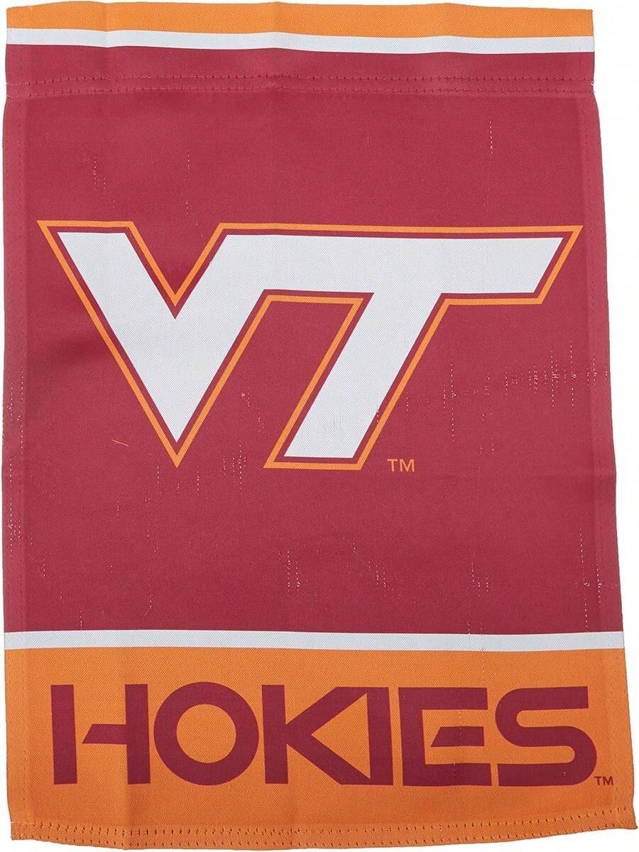,  Virginia Tech Hokies Garden Flag, 12x18, 2-Sided, Team Color - A - Xem 1