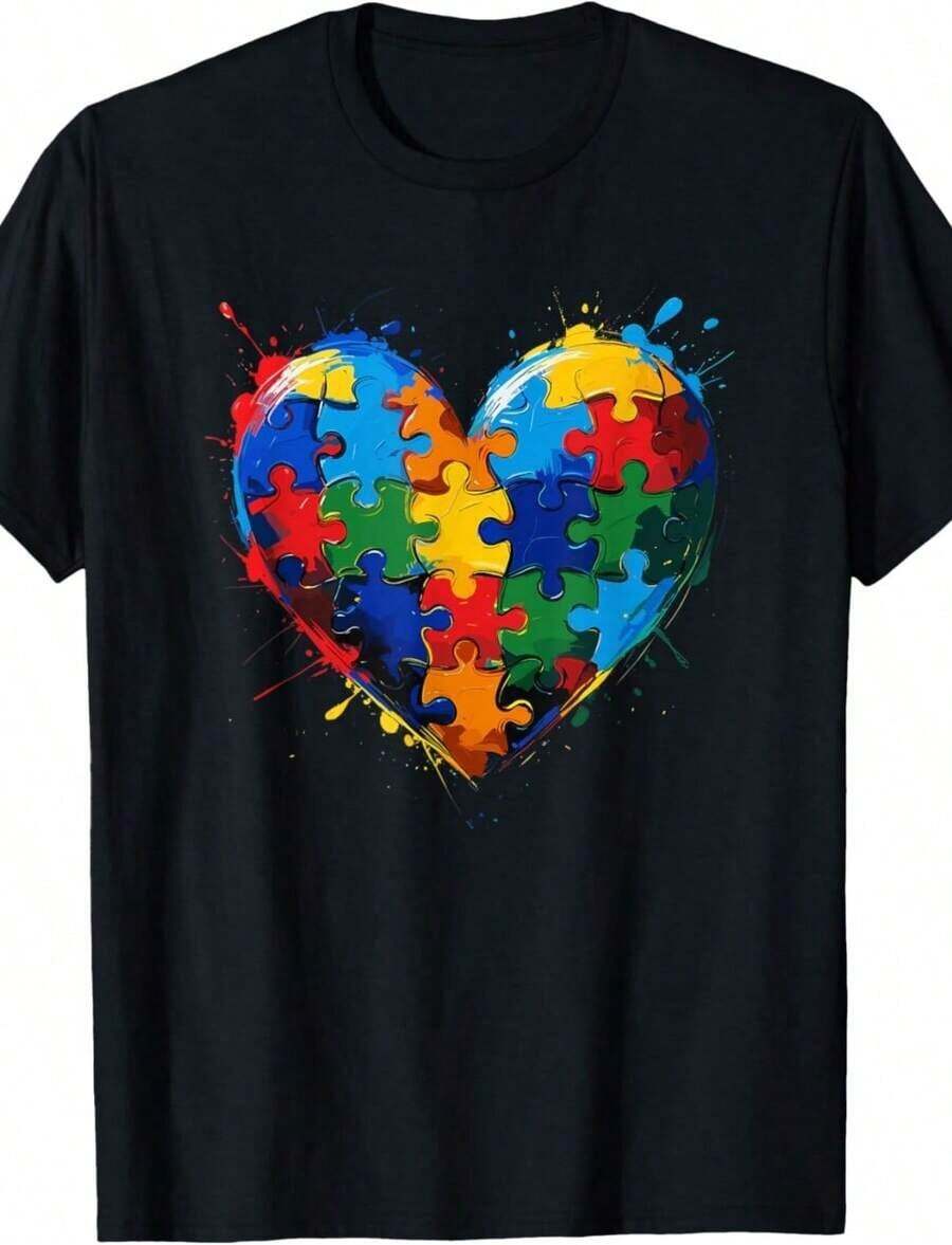 Camiseta de Girasol para Concientización sobre el Autismo para Hombres, Mujeres y Niños, Transpirable y Cómoda