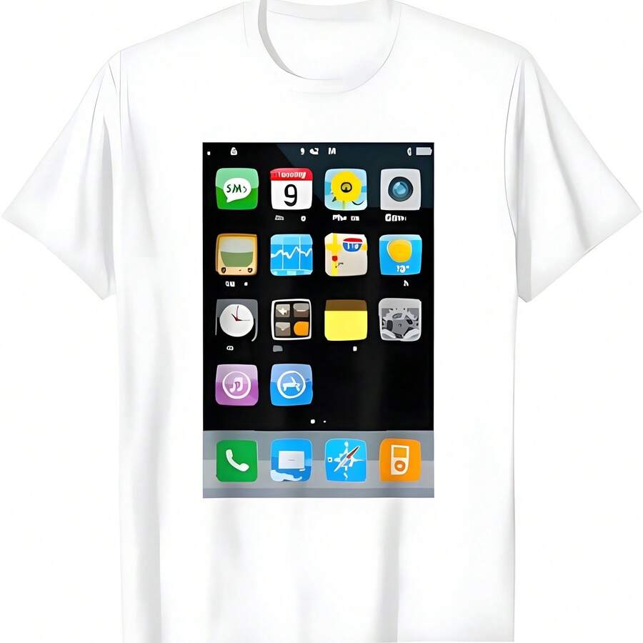 Teléfono celular Smartphone Mobile App Disfraz de Halloween Camiseta divertida - Blanco - Ver 1