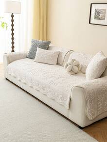 1 chiếc đệm sofa nhung jacquard mềm mại, chống trượt, thân thiện với thú cưng, phiên bản mùa đông, dày dặn, ấm áp, phù hợp cho sofa 1-4 chỗ ngồi, có thể giặt máy. - Nhiều màu - Xem 5