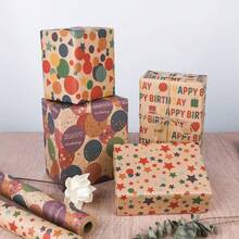 1 Roll Birthday Wrapping Paper,Gift Wrapping Paper Roll,Kraft Wrapping Paper-17 Inch X 32.8 Feet Per Roll,Colorful Birthday Balloon Pattern,Perfect For Birthday Party,Shower,Father's Mather's Day,Holiday Gift,Festival Gift - 17-inch X 32.8 Feet - View 5