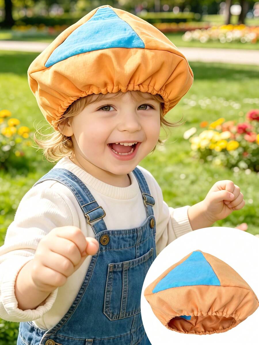 1 chiếc mũ hoạt hình màu xanh dương và cam có thể điều chỉnh kích cỡ - Thích hợp cho Halloween, cosplay và các bữa tiệc theo chủ đề, nhẹ và mềm, thiết kế unisex (phù hợp với chu vi đầu từ 52 - 60 cm) - 1PC - Xem 1