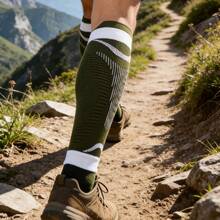 1 Pair Calf Compression Sleeves For Men & Women - Footless Compression Sleeves For Running, Athletic, Leg Sleeves - Multicolor - View 11