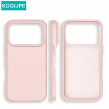 Koolife 1件裝粉色磁吸TPU手機殼，極簡霧面防滑格紋紋理，防震保護殼，適用 18 Pro/18 Pro Max/17/17 Pro/17 Pro Max/16/15/14/13 - 粉色 - 查看 3