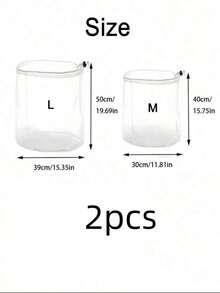 3pcs Mesh Laundry Bag Set (Small/Medium/Large) - Transparent Drawstring Washing Machine Protection Bags For Socks/Bras/Delicate Clothing | Reusable Clothing Organizer Bags (Home And Travel Use) - White - View 11