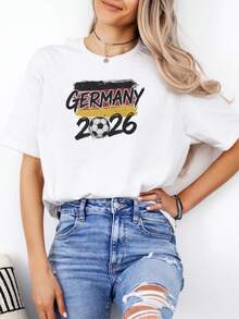 Camiseta Blanca de Punto Argentina Alemania, Unisex para Adultos y Niños, Top Diario, Regalo para Novio, Camisa de Verano para Mujer, Vestido de Verano para Mujer - Estilo - Ver 7
