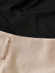Conjunto de chaleco sin mangas elegante y clásico de mujer con detalles metálicos negros, y falda-pantalón 2 en 1, para primavera/verano - Multicolor - Ver 6