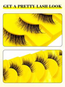 Asiteo 10 Pairs Half Lashes Transparent Band Soft Natural Cat Eye Effect False Eyelashes, Fluffy Lightweight And Soft Natural Look Eyelashes ,For Used Daily Makeup Extensions Reusable ,Travel ,Bachelor Party,Bridal Party,Gifts. - Black - View 4