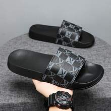 Men's Soft EVA Flat Slides, Indoor/Outdoor Casual Slippers, Super Comfortable Non-Slip Durable Slippers For Daily Wear - Black - View 5