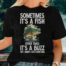 Cool Fishing T-Shirt For Women Fisherwomen - Black - View 2