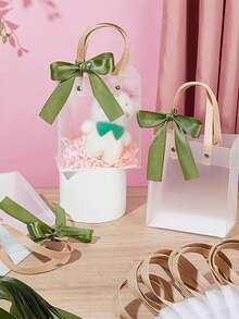 Matte Plastic Gift Bags With Sturdy Handles And Ribbon Bow - Reusable Celebration Bags For Weddings, Christmas, Birthday Parties, Events - Bulk Packs Suitable For Hotel Guests, Gift Bags - Multicolor - View 5
