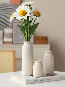 Small Vase Decor, Modern Bohemian Farmhouse Style, Suitable For Pampas Grass And Dried Flowers, Distressed Finish, Minimalist Modern Home Decor, Dining Table, Bookshelf, Entryway And Centerpiece - 1PC - View 4
