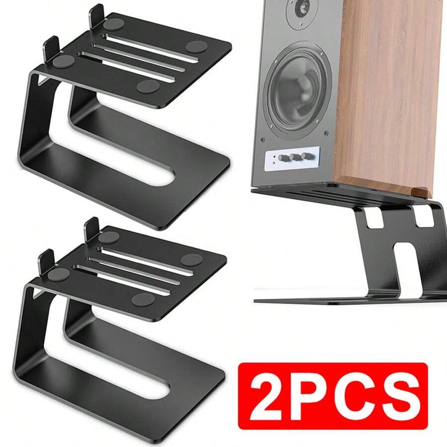 Desktop Speaker Stands Metal Speaker Riser Stand Bookshelf Speaker Desk Stand - one-size - View 1