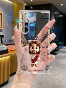 Étui de téléphone antichoc, peint en couleur, finement perforé, transparent, avec couronne de style, visage souriant et nuages imprimés. Compatible avec Samsung Galaxy A07/A17/A27/A37/A57/S26/S26PLUS/S26 Ultra/S25/S25PLUS/S25 Ultra/A16/A36/A26/A56/A50/A12/A32/A52/A72/A51/A21S/A13/A14/S24/S24PLUS/S24Ultra/S20/S23/S22/A53/S20FE/S21/ Et 11/12Pro/12/12X/13Pro/14Pro/15Pro/X3Pro/. 10/9/Note 9/12c/Note 11 Pro/Note 8 Pro/9C/9a/Étui de téléphone antichoc - Multicolore - Voir 4