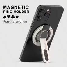Multifunctional Foldable Phone Stand, 360° Rotatable Dual-Sided Magnetic Holder With Press Release Button, Innovative Magnetic Mount, Universal Phone Bracket For Office & Sports Use - Multicolor - View 8