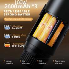 Portable Italian Espresso Machine, Cordless Coffee Machine, USB Charging, Self Heating Function, Portable Capsule Coffee Machine, Compatible With Ground Coffee And Capsules. Suitable For Home, Office, Outdoor Camping, And RV. - Coffee Machine - View 5