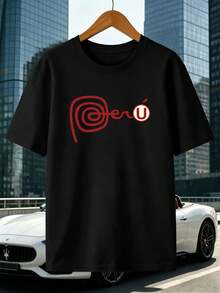 Men Plus Size T-Shirts - Black - View 1