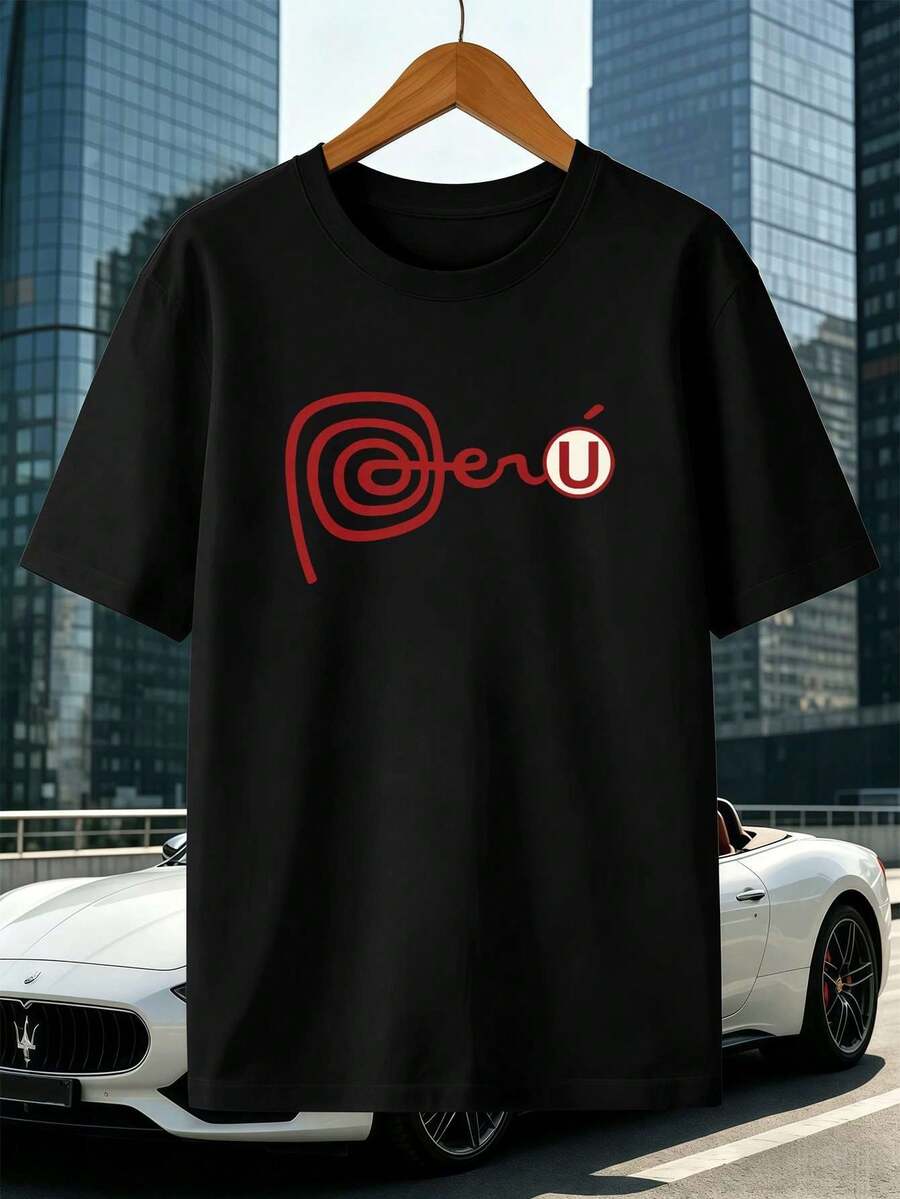Men Plus Size T-Shirts - Black - View 1