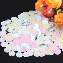 AB White & White Loose Sequin 3mm-30mm PVC Cup Flat Round Sequins Paillette For DIY Sewing Embroidery Wedding Jewelry Making Creative Projects Crafts Decoration - 20 Grams - View 5