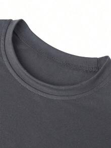 Men's Short-Sleeved, Crew-Neck T-Shirt. Casual Style With Modern And Comfortable Prints. For Men And Women, Couple Style, Short-Sleeved T-Shirt With  KYMO Print - 深灰色 - 查看 3