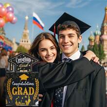 Regalo de graduación, Caja de regalo en efectivo para la clase de graduación, Conjunto de regalo de bendición en efectivo interesante, Adecuado para graduados universitarios y de escuela secundaria masculinos y femeninos para celebrar, Color negro y dorado - birrete doctoral - Ver 7