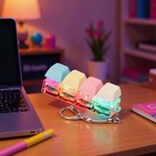 Móc khóa bàn phím màu pastel dễ thương với âm thanh click, thiết kế phím mềm mại, phụ kiện trang trí túi xách độc đáo dành cho người đam mê công nghệ. - Nhiều màu - Xem 4