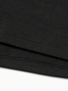 Camiseta holgada de verano para mujer, deportiva, de manga corta con cuello redondo, para correr y hacer ejercicio, de secado rápido para yoga y entrenamiento al aire libre - fácil de lavar y mantener para uso diario - Negro - Ver 4