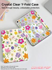 Ốp máy tính bảng họa tiết hoa tương thích với iPad Air 8 (M4) 2026 (11 inch) / 2026 (13 inch), 9.7/10.2/10.5/10.9/12.9/Pro 11/A16, thế hệ thứ 10, Kindle Paperwhite thế hệ thứ 12 2024, Kindle (thế hệ thứ 11 - ra mắt năm 2024), chống rơi mềm mại, chức năng ngủ/thức thông minh, ốp máy tính bảng gập hình chữ Y, góc nhìn đa dạng. - Nhiều màu - Xem 4