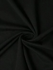 Camiseta ligera de manga corta con cuello redondo para mujer - Cómoda para todas las estaciones, ligeramente elástica, corte regular para adultos, adecuada para Pascua, la temporada de regreso a clases y la Marcha Loco, 100% algodón. - Negro - Ver 3